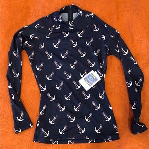 J. Crew Navy Anchor Rash Guard & One Piece Suit